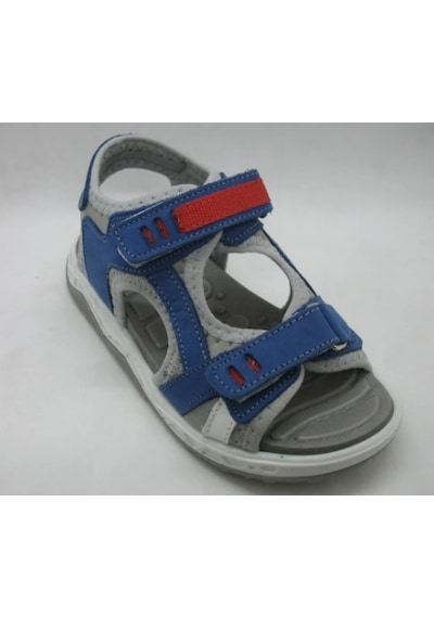 Toddler 490 Mavi Doğal Deri Anatomik Taban Çocuk Sandalet 30-35 Mavi