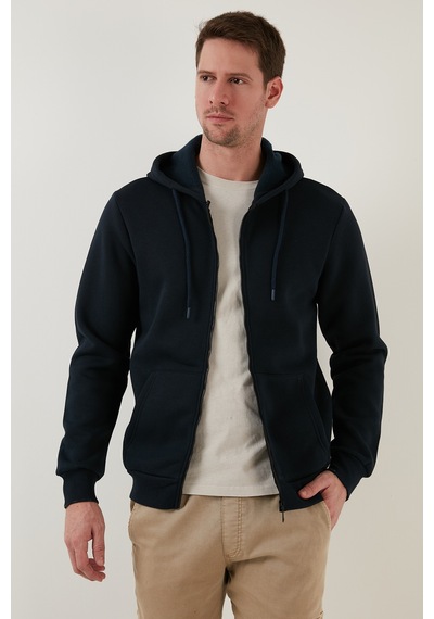 Buratti Regular Fit Kapüşonlu Fermuarlı Içi Tüylü Yumuşak Şardonlu Kışlık Erkek Sweat 5905340 Indigo Buratti Regular Fit Kapüşonlu Fermuarlı Içi Tüylü Yumuşak Şardonlu Kışlık Erkek Sweat 5905340 Indigo