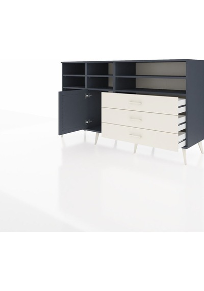 Hyperion Konsol 8 Raflı 3 Çekmeceli Tek Kapaklı 176x44x99 Antras Antrasit-antrasit/aytaşı Hyperion Konsol 8 Raflı 3 Çekmeceli Tek Kapaklı 176x44x99 Antras Antrasit-antrasit/aytaşı
