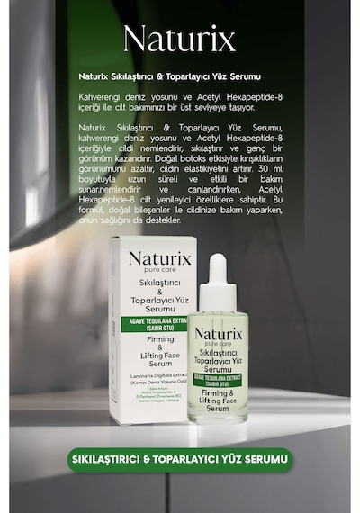 Naturix Sıkılaştırıcı ve Toparlayıcı Yüz Serumu 30 ML