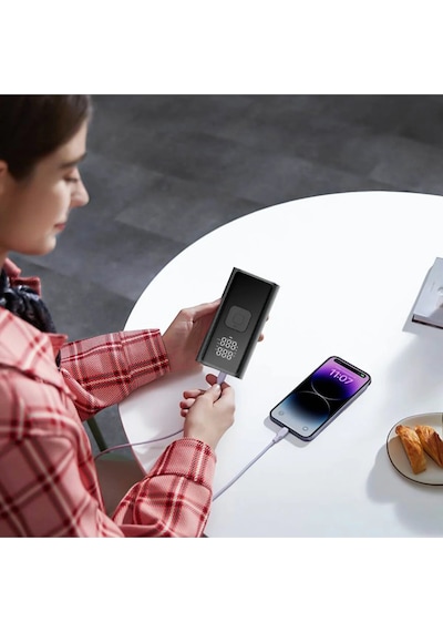 4500mah Şarjlı Led Işıklı 150psı Lcd Ekranlı Araç Motor Bisiklet Motosiklet Top Şişirme Kompresörü