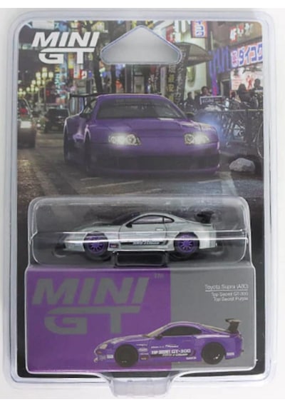 Mini Gt 1/64 Toyota Supra A80 Top Secret Gt-300 Top Secret Purple Chase Blister Paket 1067