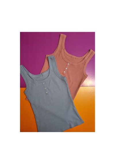 Demirsa Boutique Modelli Fitilli Pamuklu Penye Kaşkorse Kumaş Kalın Askılı Gül Kurusu Ve Mavi Renk Kadın 2'li Atlet Mavi-gül Kurusu Demirsa Boutique Modelli Fitilli Pamuklu Penye Kaşkorse Kumaş Kalın Askılı Gül Kurusu Ve Mavi Renk Kadın 2'li Atlet Mavi-gül Kurusu