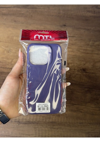 Apple Uyumlu iPhone 15 Pro Silikon Kılıf Xfab Mor