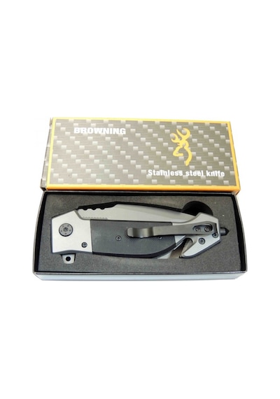 Browning Mf2 Kurtarma Kamp Çakısı Gri - Siyah