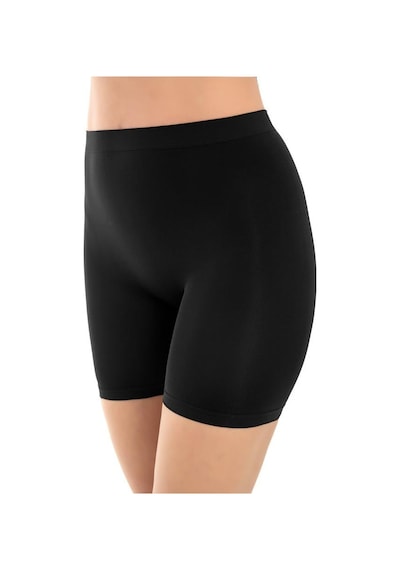 Cottonhill Premium - Kadın Siyah Ultra-rahat Seamless Yüksek Bel Uzun Paça Boxer Siyah