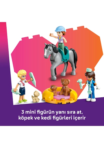LEGO® Friends At ve Evcil Hayvan Veteriner Kliniği 42651 - 7 Yaş ve Üzeri Çocuklar için Yaratıcı Oyuncak Yapım Seti (428 Parça)