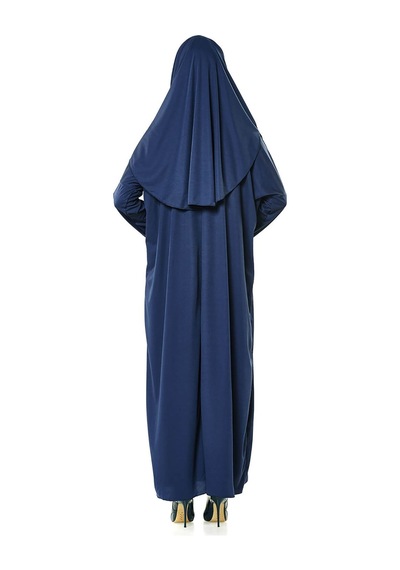Tek Parça Namaz Elbisesi - Lacivert - 5015  ve  Seccade  ve  Ziki Lacivert