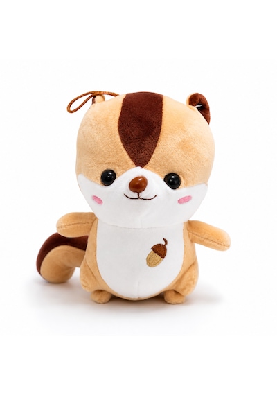 Sevimli Sincap Peluş Oyuncak 20 Cm Yumuşacık Dolgulu Kahverengi