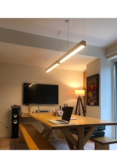 Renk Değiştiren Lineer Avize 150cm 3Renk Kumandalı