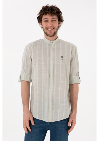 U.S. Polo Assn. Erkek Hakim Yaka Açık Haki Gömlek 50306392-VR183