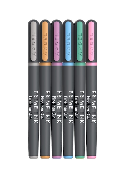 Adel Prime Ink 6'lı Pastel Fineliner İnce Uçlu Kalem Seti 0,4 Mm Renkli Kalemler
