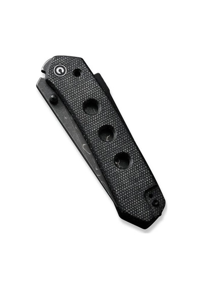 Civivi Vison Fg Canvas Micarta Black Damascus Kamp Çakı Siyah