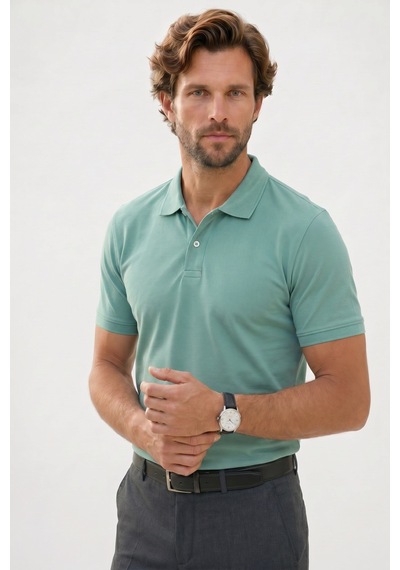 Tudors Erkek Slim Fit Dar Kesim Premium Seri %100 Pamuk Yumuşak Dokulu Merserize Yeşil Polo Yaka Tişört -50930 Tudors Erkek Slim Fit Dar Kesim Premium Seri %100 Pamuk Yumuşak Dokulu Merserize Yeşil Polo Yaka Tişört -50930