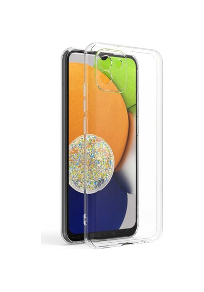 Galaxy A03 Zore Şeffaf Ince Ve Esnek Süper Silikon Kılıf Renksiz