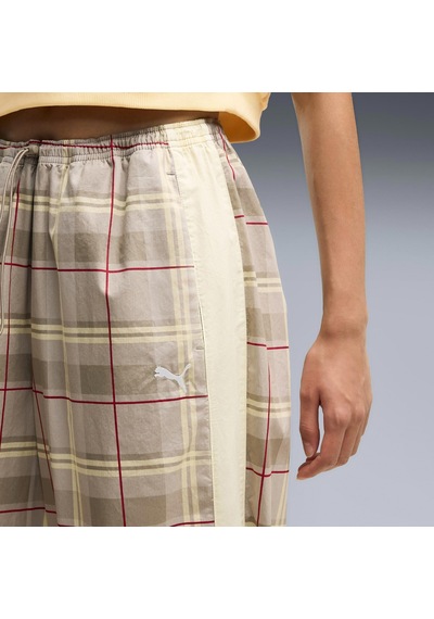 Puma T7 Tartan Kadın Bej Eşofman Altı 636629-81 Krem
