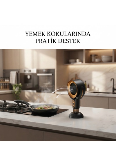 Masaüstü Duman Emici Fan Filtreli Hava Temizleyici Oda Duman Çekici Taşınabilir Mini Fan Siyah