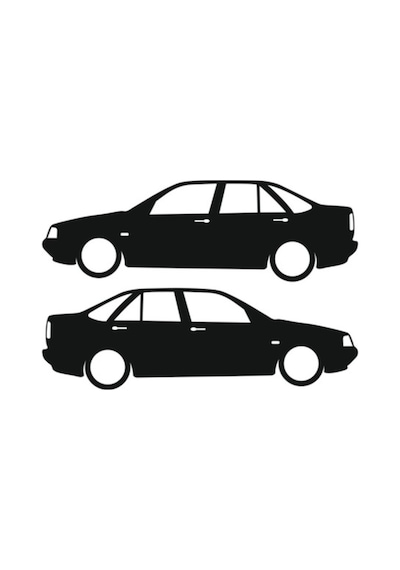 Fiat Tempra Basık Kelebek Silüet Stickeri 2 Adet
