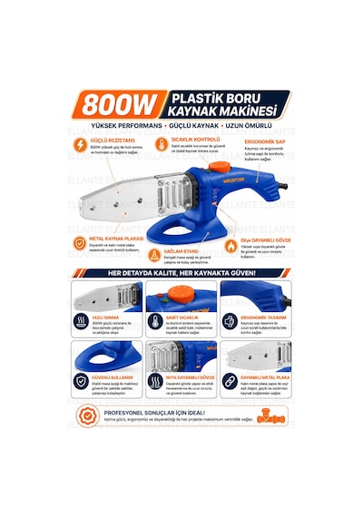 800w Plastik Boru Kaynak Makinesi 20-25-32 Mm Paftalı Çantalı Pprc Boru Kaynak Seti