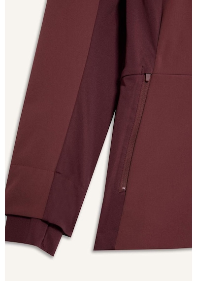 Defacto Su İtici Slım Fıt Kapüşonlu Fermuarlı Softshell Mont G0237ax26spbr252 Bordo-br252