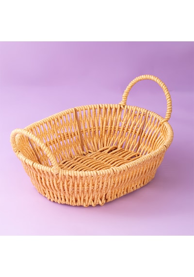 Porsima 302b 3lü Düzenleyici Oval Hasır Sepet Seti Ekmeklik Sepet