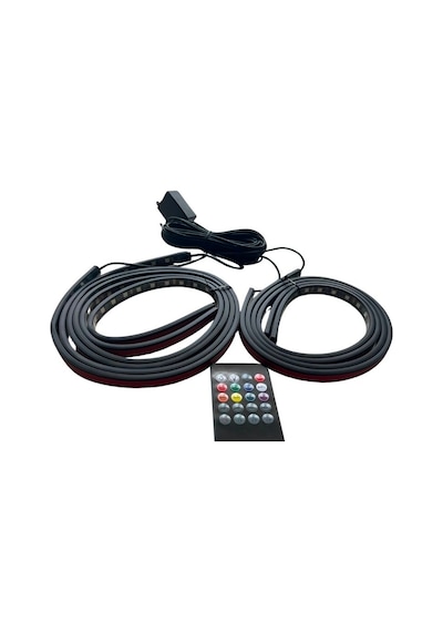 Araç Altı Rgb Led Aydınlatma Şerit Led 4'lü Set 90 120cm App Kontrollü İp68 Su Geçirmez