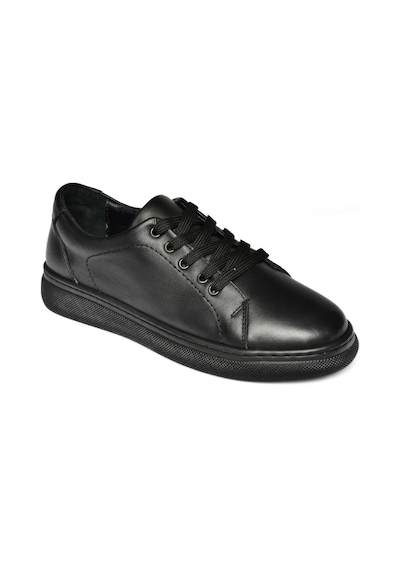 Fox Shoes P555460903 Siyah Hakiki Deri Spor Ayakkabı Sneakers Siyah