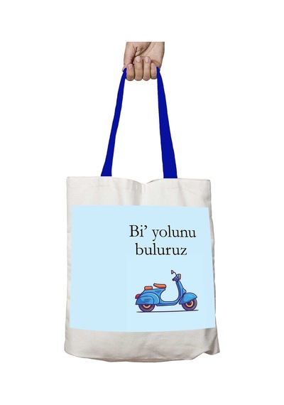 Art Hediye Mavi Kulplu Bi Yolunu Buluruz Yıkanabilir Omuz Çanta Çok Renkli