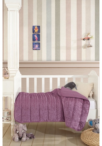 Elart Velvet Bebek Yorgan 150x100 Cm Mürdüm