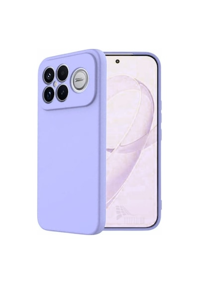 Poco F8 Ultra Uyumlu Silikon Kılıf - Pastel Renk Tonu Kamera Korumalı Esnek Kapak - Lila Lila