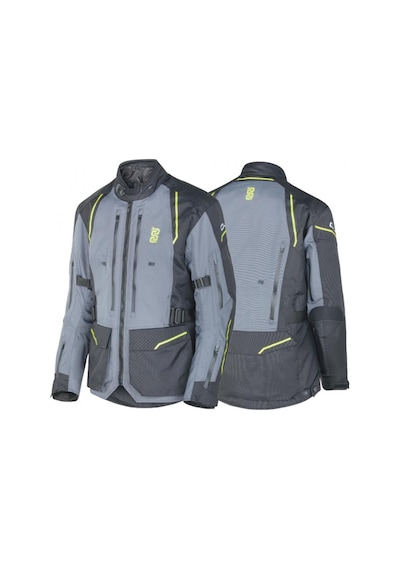 Oj Endurance Motosiklet Ceketi Gri - Sarı - Siyah