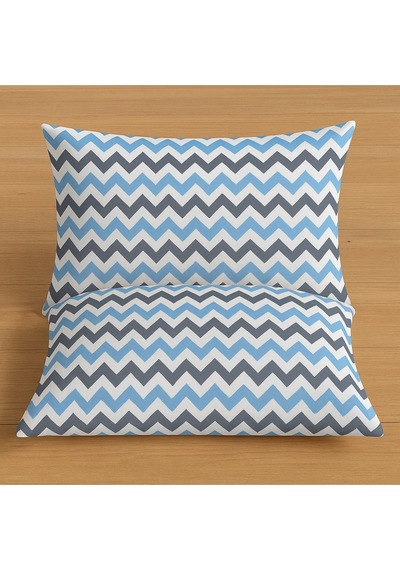 Lionas Desenli Pamuklu Yastık Kılıfı 2 Adet 50 X 70cm Turkuaz