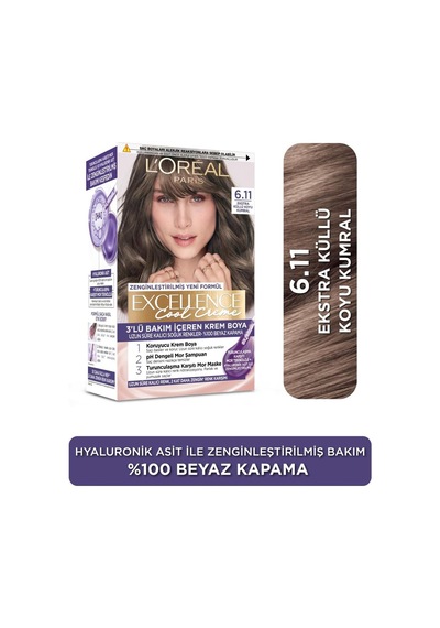 Excellence Cool Creme 6.11 Ekstra Küllü Koyu Kumral Saç Boyası