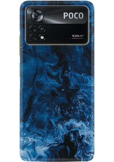 Xiaomi Poco X4 Pro 5G Kılıf Silikon Desen Blue Zigzag 1687
