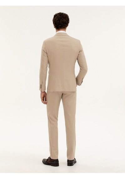 Cacharel Bej Slim Fit Takım Elbise