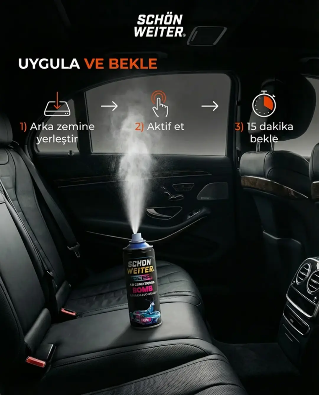 Premium Araç Oto Klima Dezenfektanı Ve Klima Bombası Mavi Aeorosol Sprey 150ml