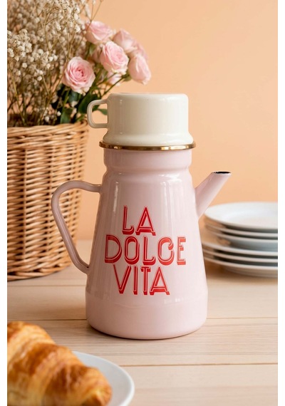 Dolce Vita Bardaklı Emaye Sürahi