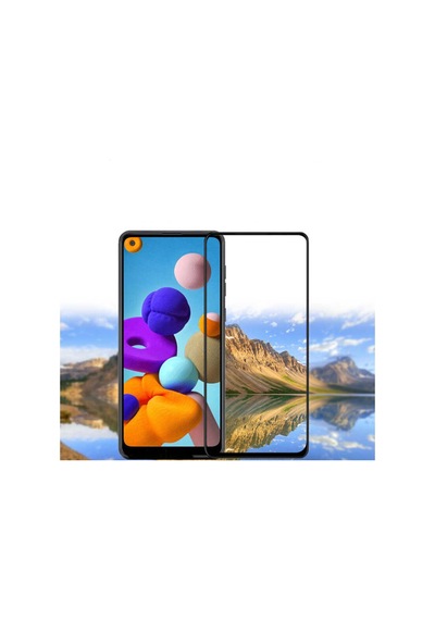 Galaxy A21S Zore Kenarları Kırılmaya Dayanıklı Cam Ekran Koruyucu