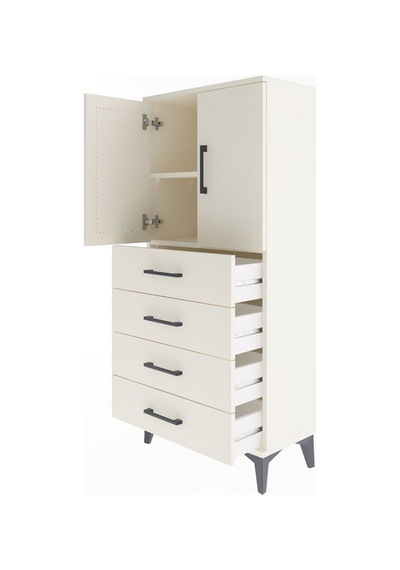Arges Dolap 2 Raflı 4 Çekmeceli 2 Kapaklı 60x30x134 Aytaşı-ay... Aytaşı