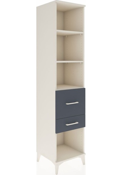 Hyperion Dolap 3 Raflı 2 Çekmeceli 44x44x195 Aytaşı-antrasit Aytaşı