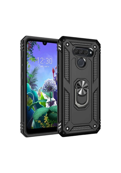 LG Uyumlu Q60 Kilif Yüzüklü Zirh Tank Vega 375850599