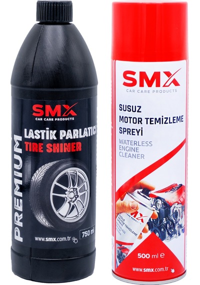 Susuz Motor Temizleme Spreyi 500 Ml + Lastik Parlatıcı 750 Ml