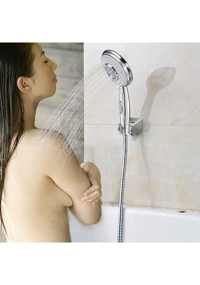 Terma A Kalite Örgülü Dayanıklı 150cm Paslanmaz Duş Spirali/uzun Krom - Parlak
