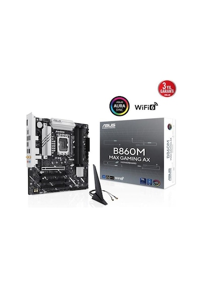 Asus B860m Max Gamıng Ax Wıfı 6 Ddr5 Hdmı-dp Typec Pcıe 5.0 1851p Matx