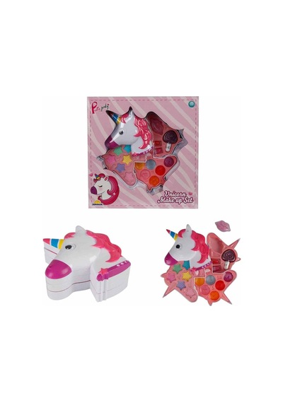 Unicorn Şekilli 3 Katlı Makyaj Güzellik Seti 10pcs Mixed