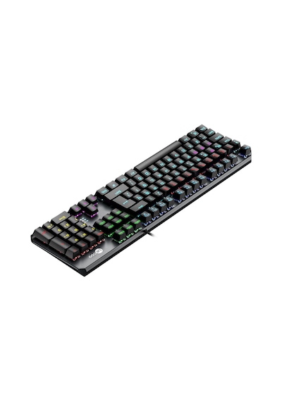 Lecoo GK301 USB Kablolu Blue Switch Makrolu RGB Gaming Mekanik Türkçe Q Klavye Metalik Gri