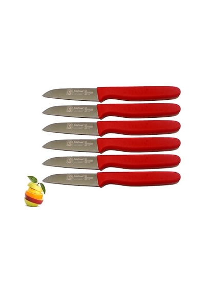 Sürmene Sürbisa 061007 Meyve Bıçağı 6'lı Set Kırmızı