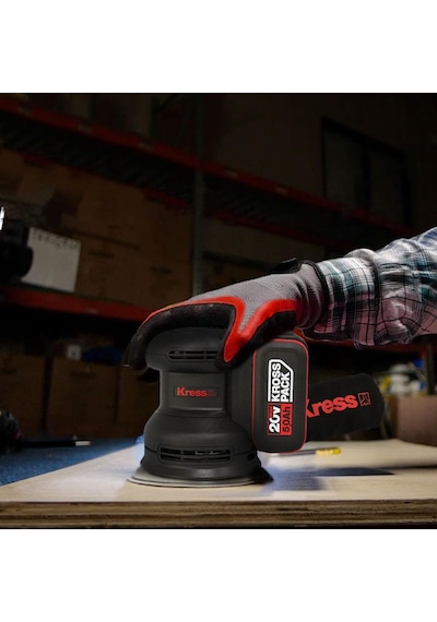Kress KUD20.9 20V 125 MM Kömürsüz Profesyonel Eksantrik Solo Zımpara