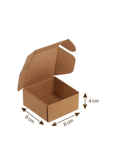 8x8x4 Cm E Dalga E-ticaret Karton Kutu , Kargo Kutusu 125 Adet 125 Adet