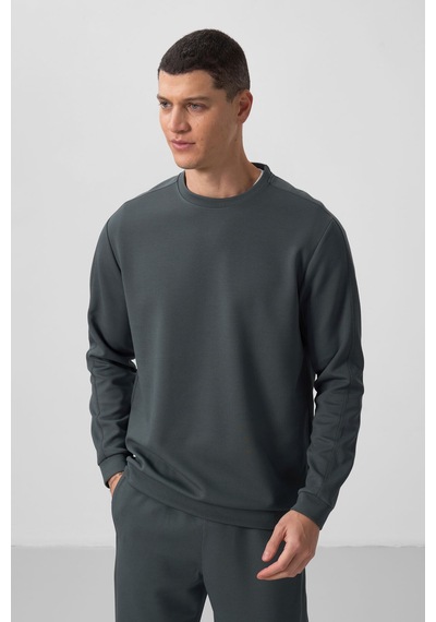 Haki Yüzeyi Dokulu Oversize Erkek Eşofman Takım - 85275 Haki
